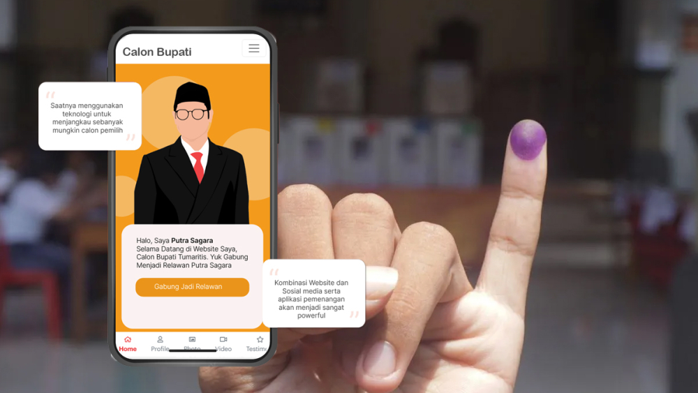 Mau Buat Website Profile Calon Bupati, Walikota dan Gubernur Plus Dapat Aplikasi Android? di CalonID!